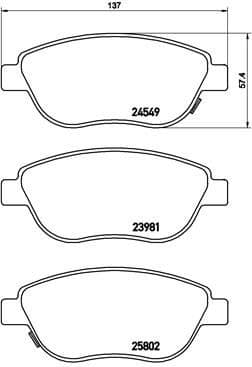 Brake Pad Set, disc brake PRIME LINE P23153