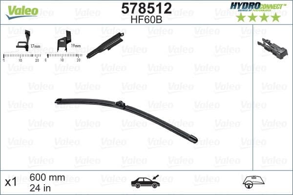 Wiper Blade HYDROCONNECT 578512