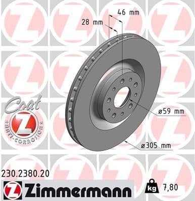 Brake Disc COAT Z 230.2380.20
