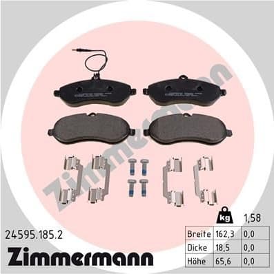 Brake Pad Set, disc brake 24595.185.2