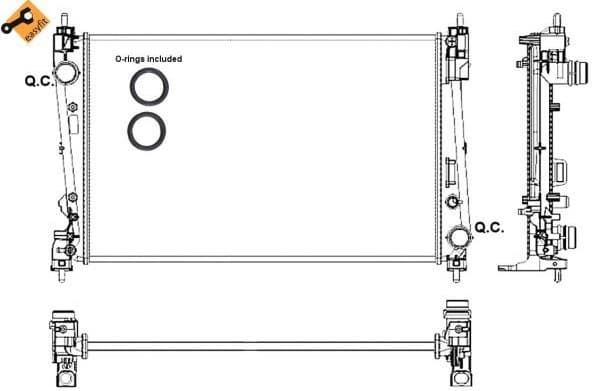 Radiator, engine cooling EASY FIT 53017