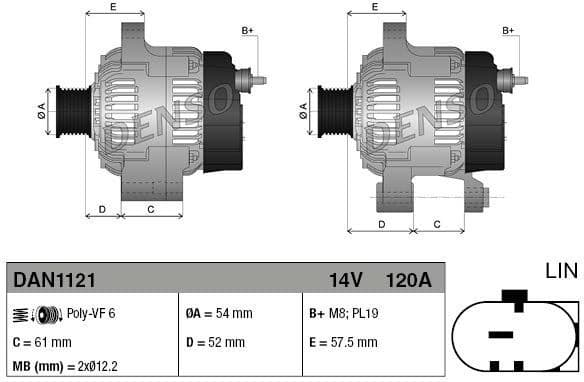 Alternator DAN1121 - image 3