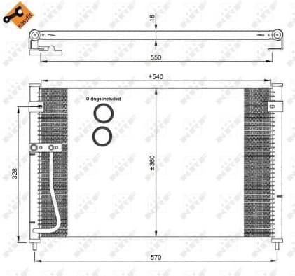 Condenser, air conditioning EASY FIT 35306