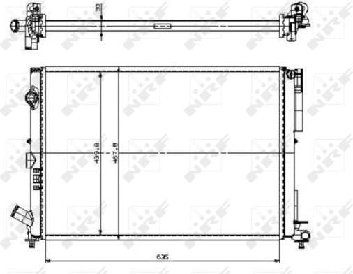 Radiator, engine cooling EASY FIT 509526