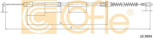 Cable Pull, parking brake 10.9894