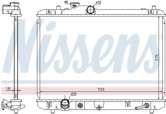 Radiator, engine cooling 641755