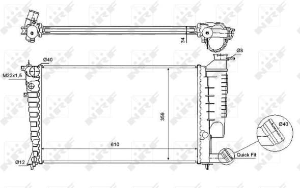 Radiator, engine cooling EASY FIT 54715 - image 2