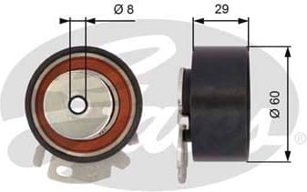 Tensioner Pulley, timing belt PowerGrip™ T43068
