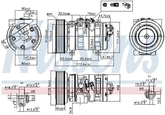 Compressor, air conditioning ** FIRST FIT ** 89609
