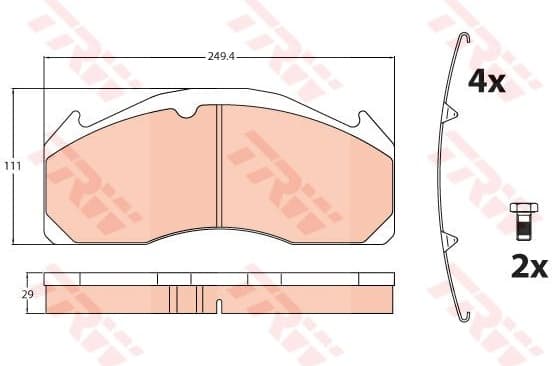 Brake Pad Set, disc brake GDB5085