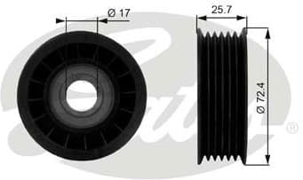 Deflection/Guide Pulley, V-ribbed belt DriveAlign™ T38008