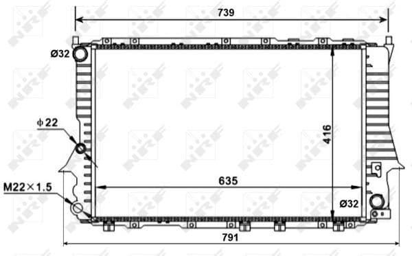 Radiator, engine cooling 51318