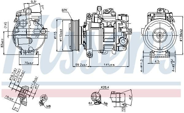Compressor, air conditioning ** FIRST FIT ** 89384