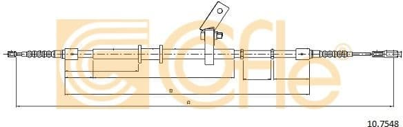 Cable Pull, parking brake 10.7548