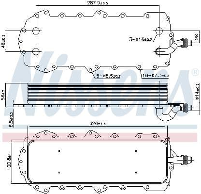 Oil Cooler, engine oil 90947