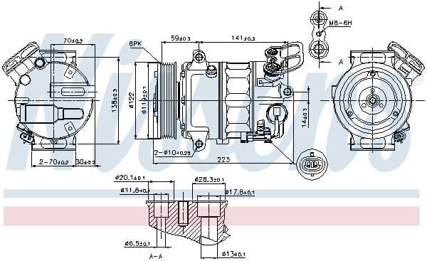 Compressor, air conditioning ** FIRST FIT ** 89420