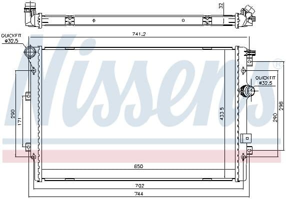 Radiator, engine cooling 65330