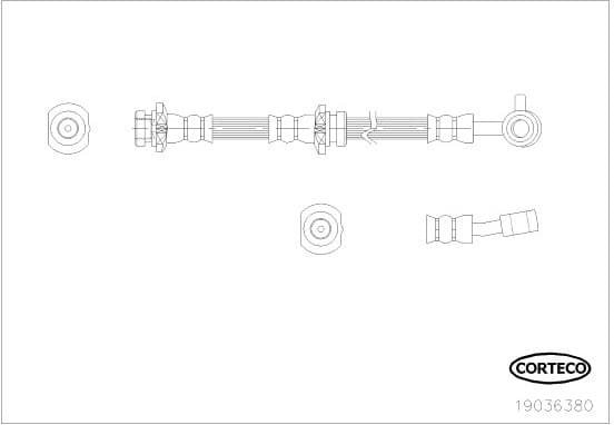 Brake hose front 19036380