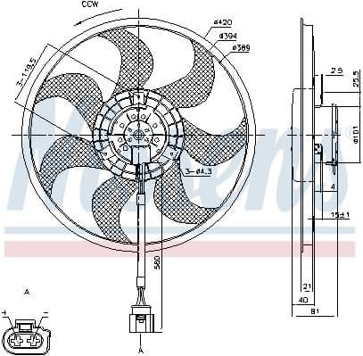 Fan, engine cooling 85805