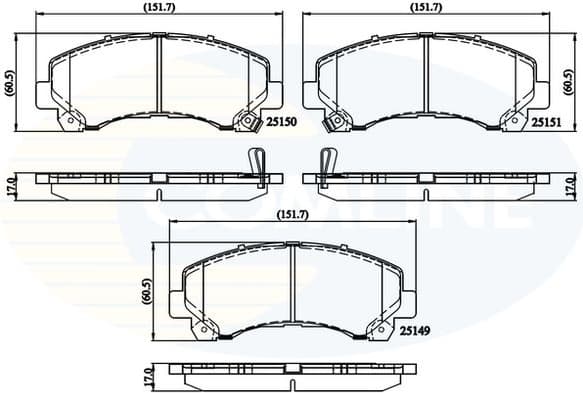 Brake pads rear CBP36006