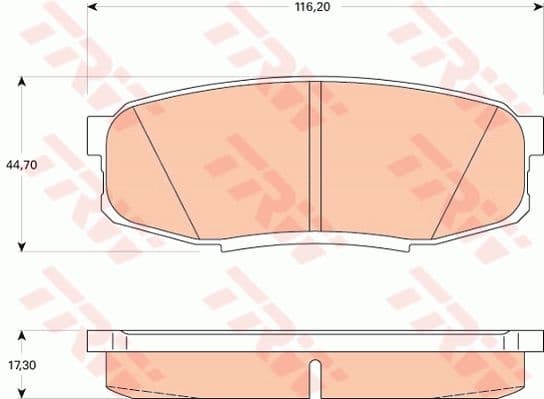 Brake Pad Set, disc brake COTEC GDB3491