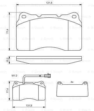 Brake Pad Set, disc brake 0986494069