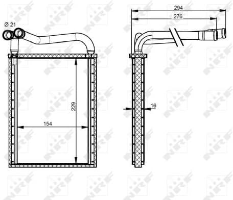 Heat Exchanger, interior heating EASY FIT 54339