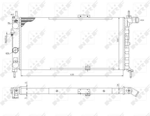 Radiator, engine cooling 52019