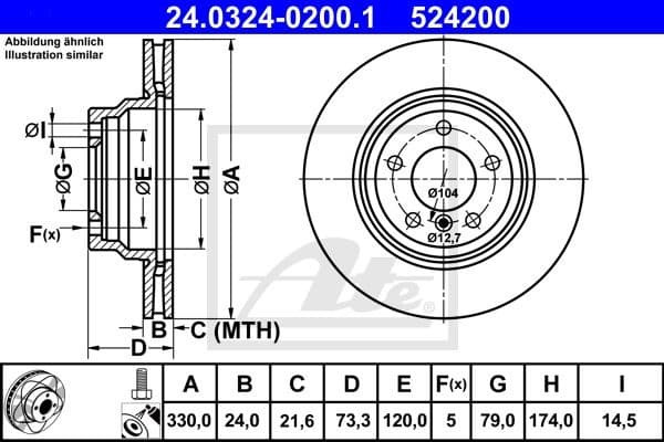 Brake Disc PowerDisc 24.0324-0200.1