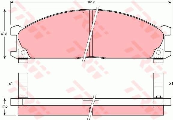 Brake Pad Set, disc brake COTEC GDB766
