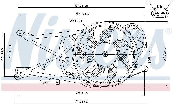 Fan, engine cooling 85205