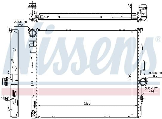 Radiator, engine cooling 60807