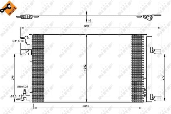Condenser, air conditioning EASY FIT 35919