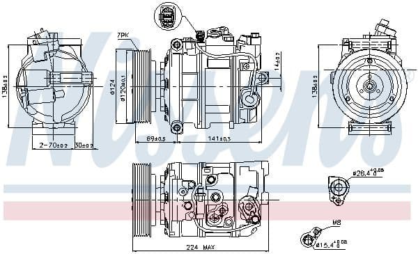 Compressor, air conditioning ** FIRST FIT ** 890025