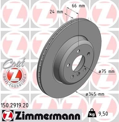 Brake Disc COAT Z 150.2919.20