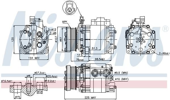 Compressor, air conditioning ** FIRST FIT ** 89354