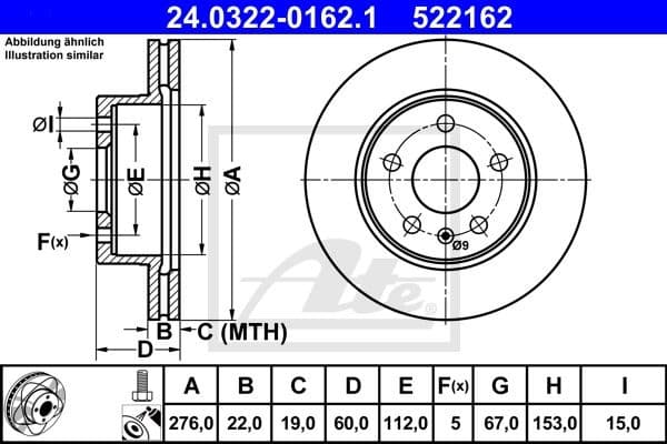 Brake Disc PowerDisc 24.0322-0162.1 - image 2