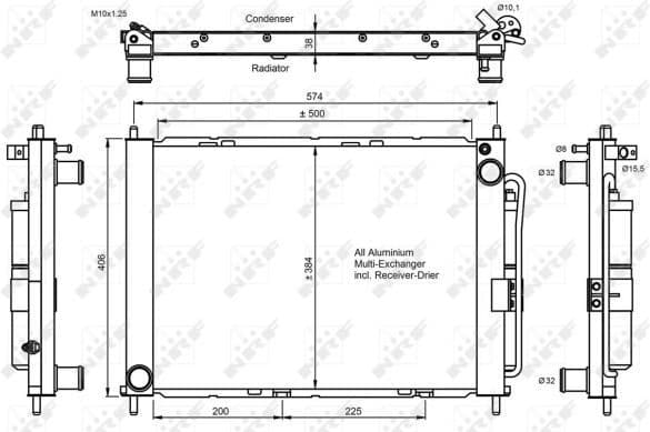 Condenser, air conditioning EASY FIT 350056
