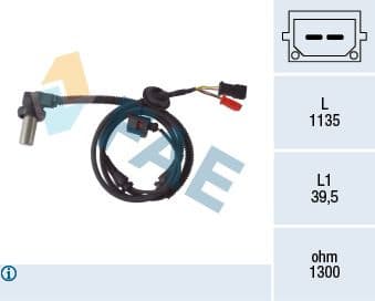 Sensor, wheel speed 78085
