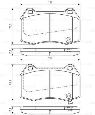 Brake Pad Set, disc brake 0986494310 - image 2