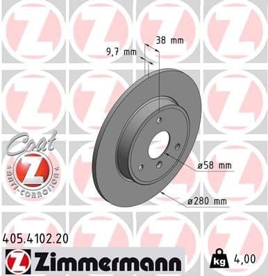 Brake Disc COAT Z 405.4102.20
