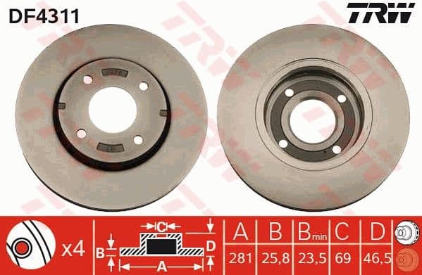 Brake Disc DF4311