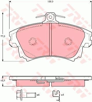 Brake Pad Set, disc brake GDB3389