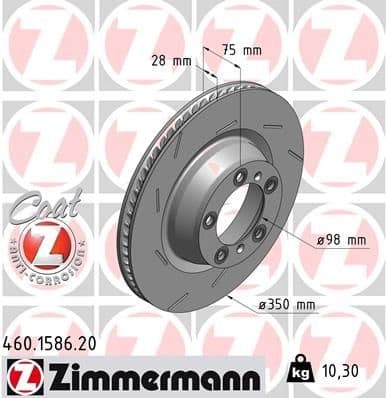 Brake Disc COAT Z 460.1586.20