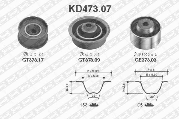 Timing Belt Kit KD473.07