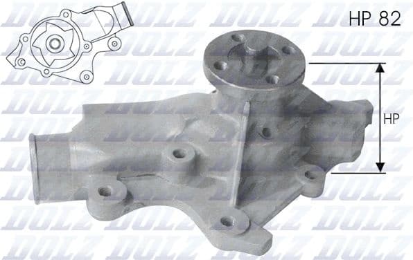 Water Pump, engine cooling J201