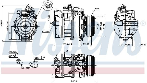 Compressor, air conditioning ** FIRST FIT ** 89075