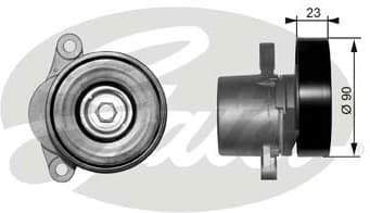 Belt Tensioner, V-ribbed belt DriveAlign™ T38156