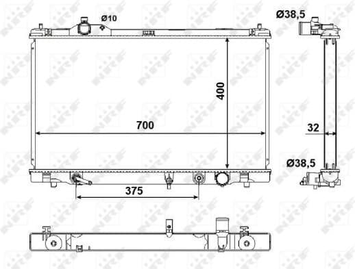 Radiator, engine cooling 50137