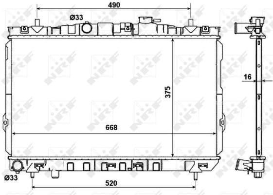 Radiator, engine cooling EASY FIT 53471
